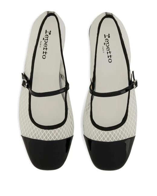 Bailarinas con puntera en contraste Repetto de color Black