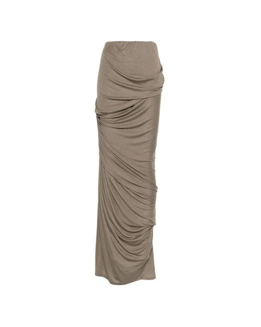Entire studios Natural Dia Draped-Design Maxi Skirt