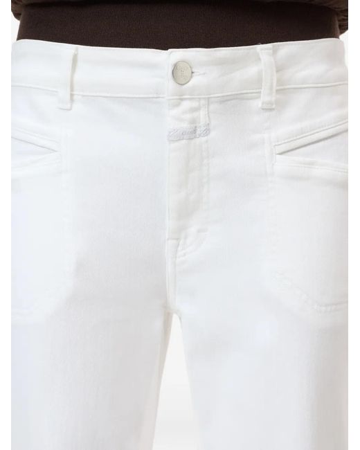 Closed White Mira-X Patch-Pocket Jeans
