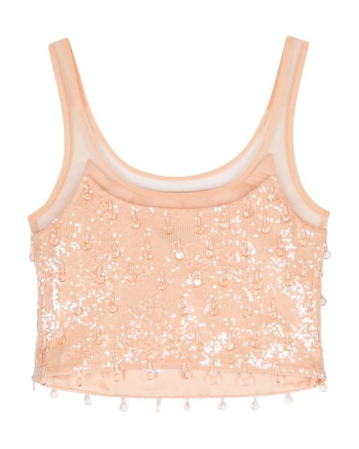 Jonathan Simkhai Pink Callaway Cropped Tank Top