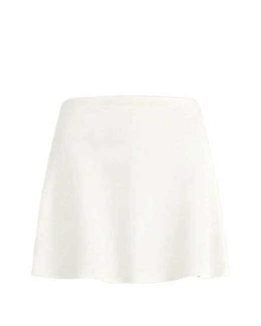 Leset White A-Line Skirt