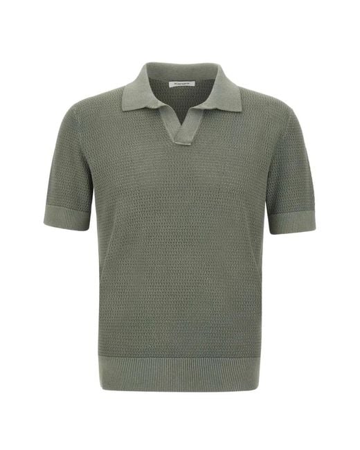 Kangra Green Polo-Collar T-Shirt for men
