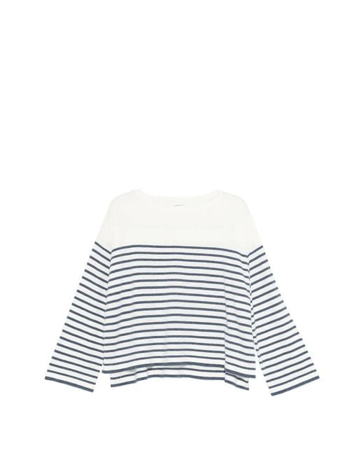C.T.Plage White Striped Sweater