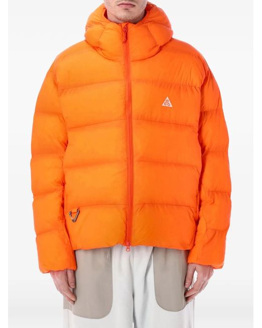 Nike Orange Lunar Puffer Jacket