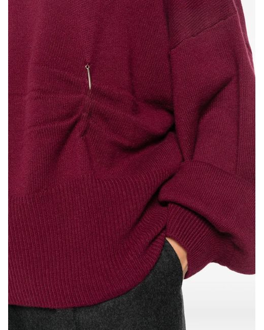 Liu Jo Red V-Neck Sweater