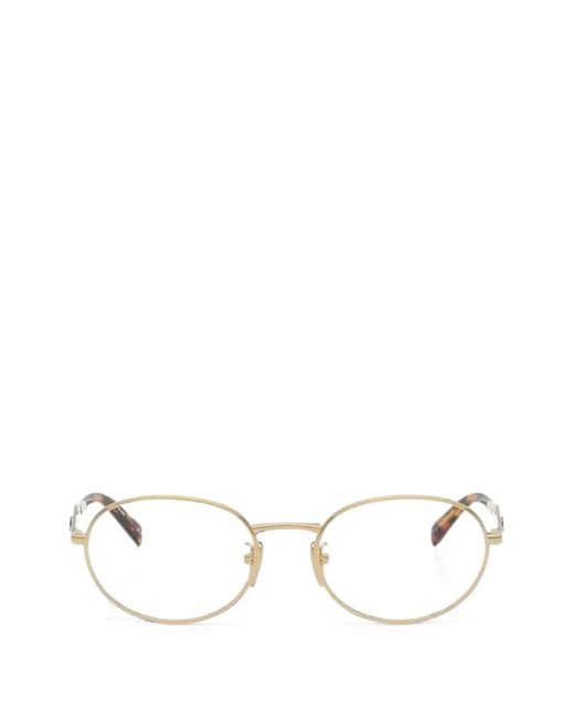 Prada White Oval-Frame Glasses