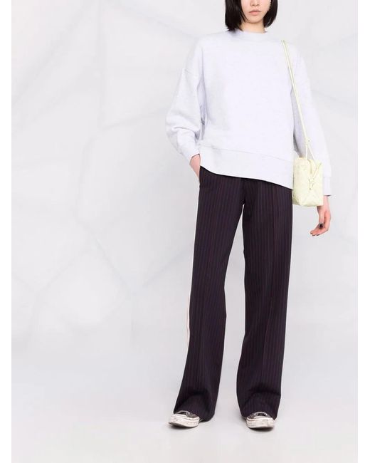 Palm Angels White Logo-Print Sweatshirt
