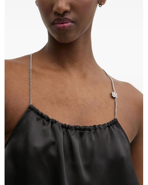 HUGO Black Chain-Strap Top