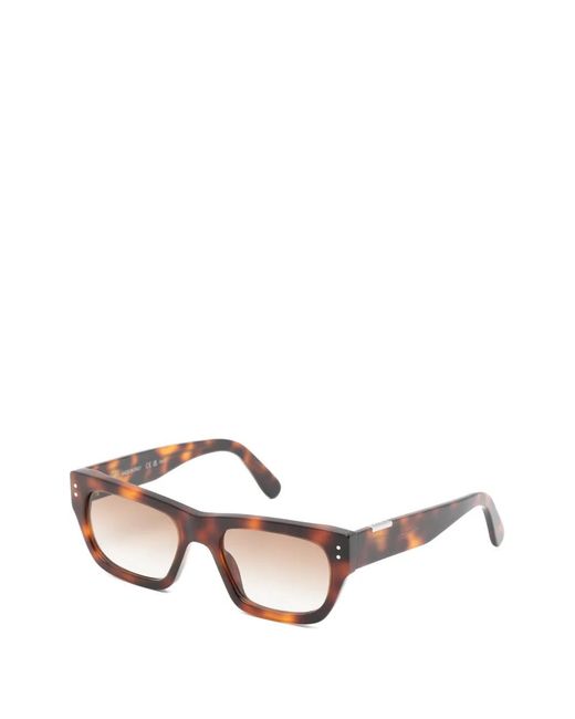 Totême Brown Voyager Rectangle-Frame Sunglasses