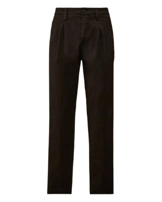C P Company Black Pleated Pocket Trousers for men