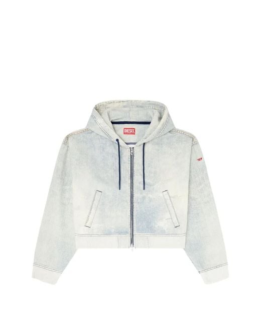 DIESEL White De-Giri-Crop Jogg Sweater
