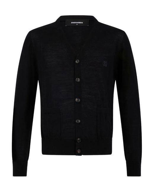 DSquared² Black Knit Cardigan for men