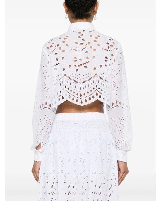 Ermanno Scervino アイレットレース シャツ White
