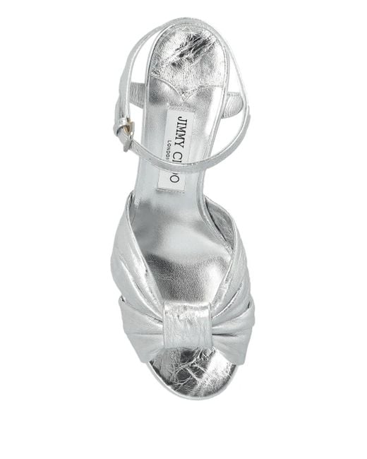 Jimmy Choo Metallic 80Mm Heloise Sandals