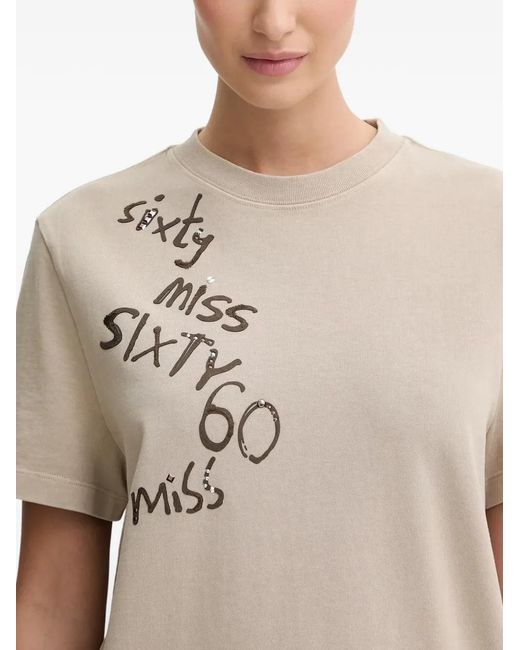 Miss Sixty Natural Embroidered T-Shirt