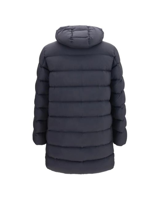 Herno Blue Hooded Padded Jacket for men