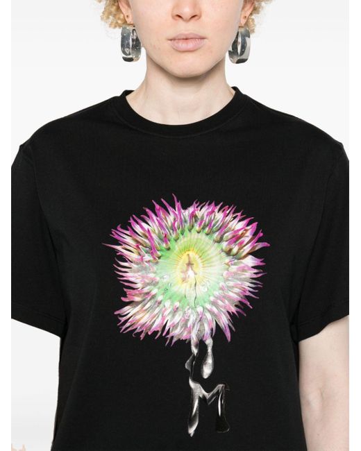 T-shirt Anemone Mugler en coloris Black