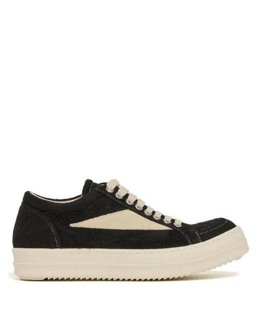 Rick Owens Black Sneakers mit Wildledereinsätzen