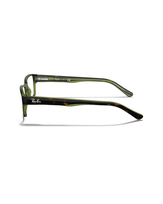Ray-Ban Brown Rectangle-Frame Glasses
