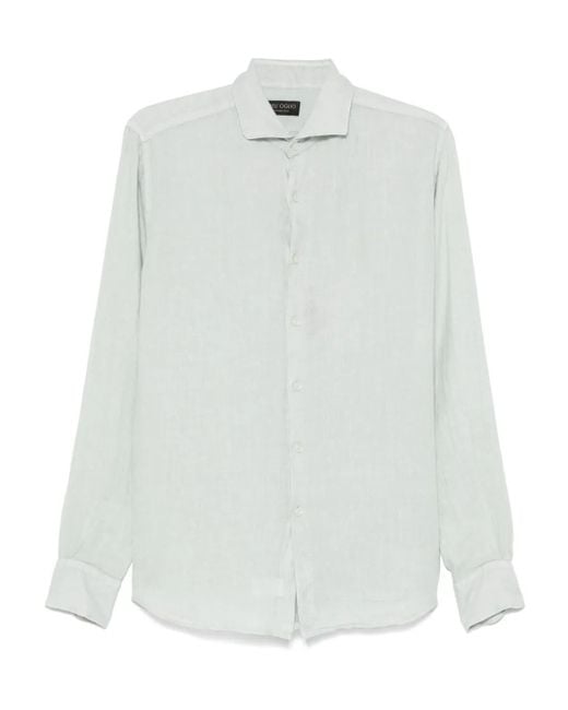 Dell'Oglio White Linen Shirt for men