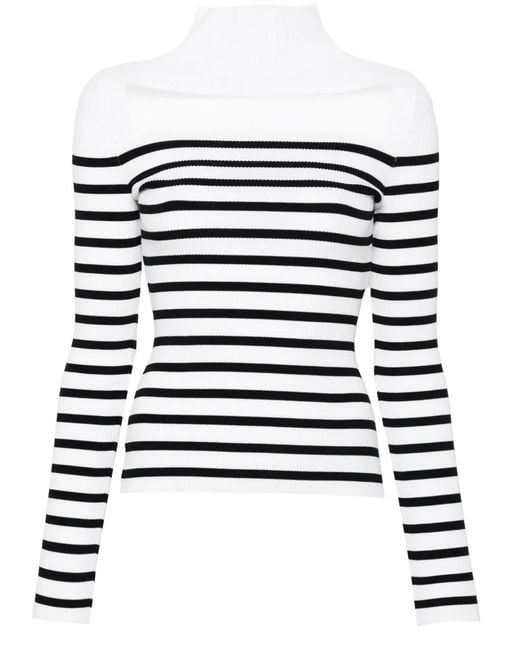 Jean Paul Gaultier White Marinière Striped Jumper