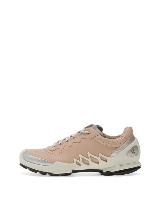 Ecco White Biom Aex Leather Sneakers