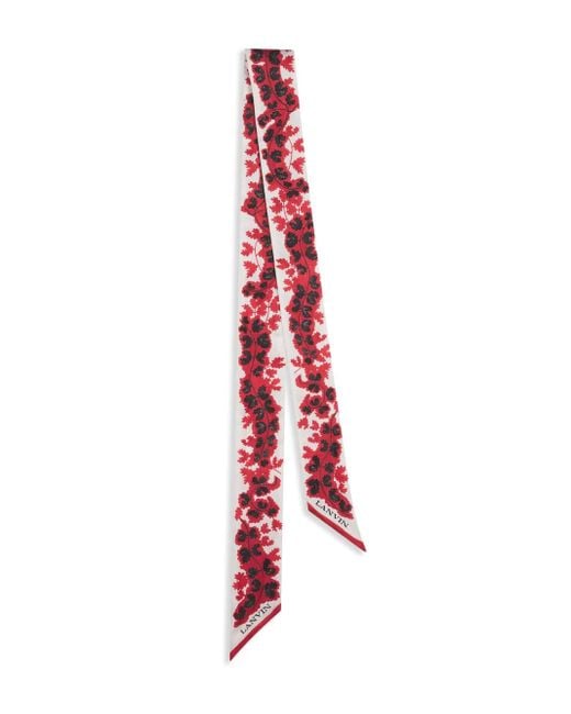 Lanvin シルクスカーフ Red