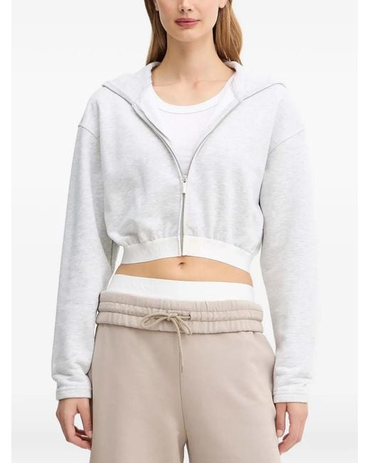 La Mania White Zip Hoodie