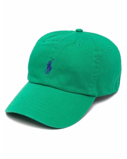 Polo Ralph Lauren Green Logo-Embroidered Cotton-Twill Baseball Cap for men