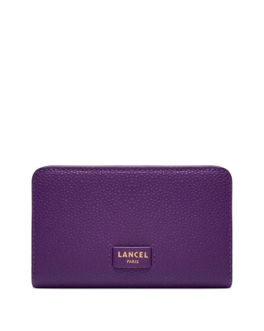 Lancel Purple Zip-Up Wallet