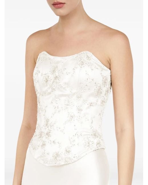 ALEXIA & ANTONIA White Embellished Top