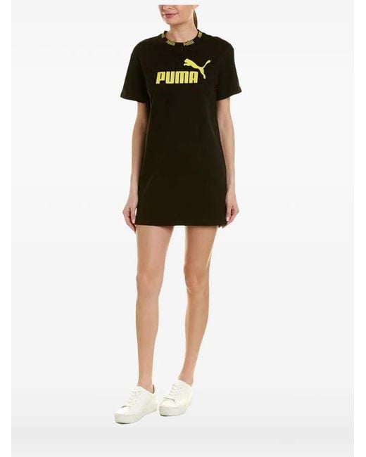 PUMA Black Logo Crew-Neck Mini Dress