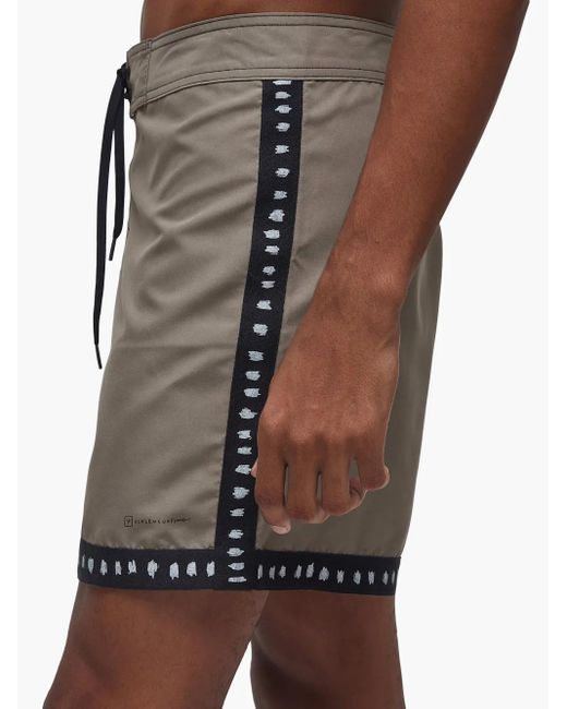 Osklen Gray Surf Edge Swim Shorts for men