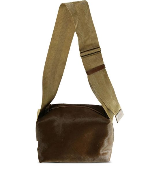Uma Wang Metallic Medium Leather Shoulder Bag