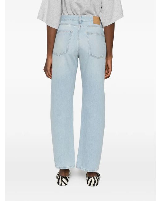 BITE STUDIOS Blue Button-Up Straight Jeans