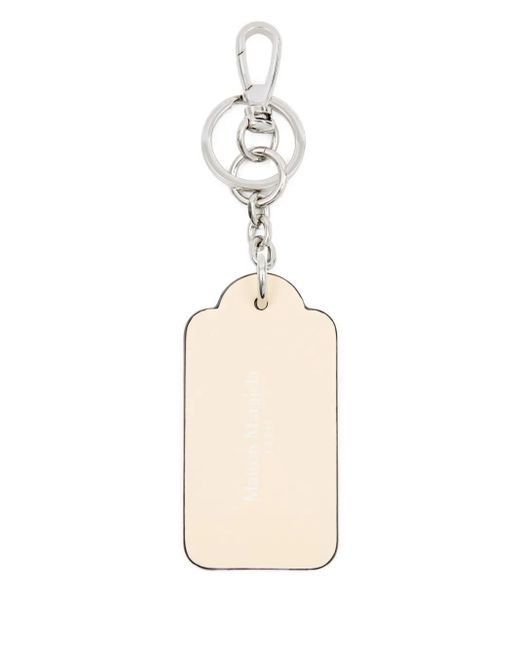 Maison Margiela White Circle Tag Keyring