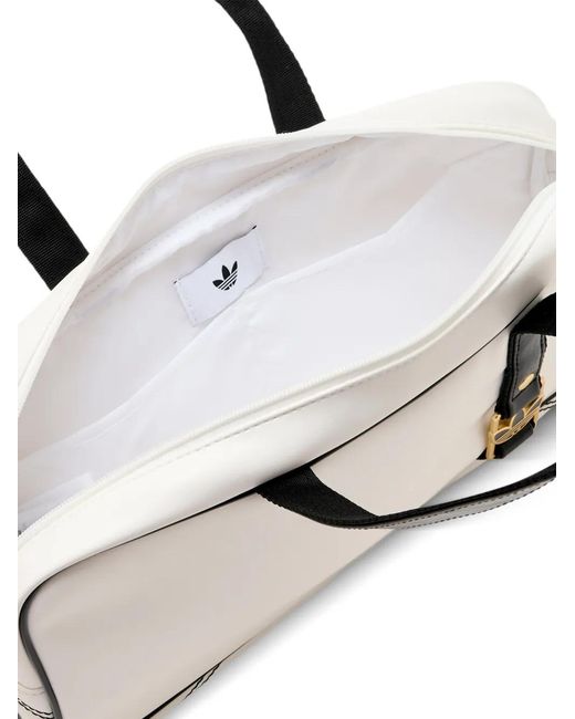 Adidas Natural Elongated Logo-Detail Luggage Bag