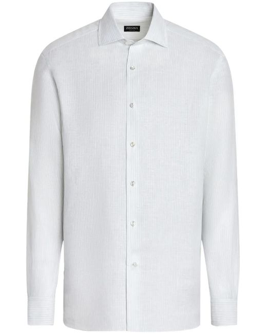 メンズ Zegna Oasi Lino シャツ White