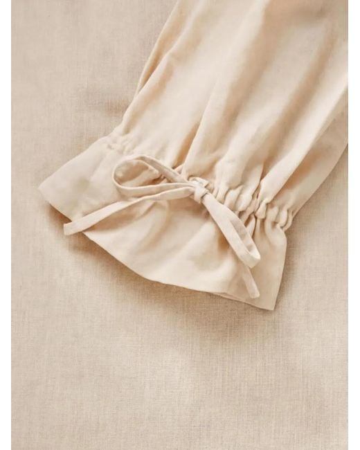 Skall Studio Natural Benedette Ruffled Tie-Fastening Maxi Dress