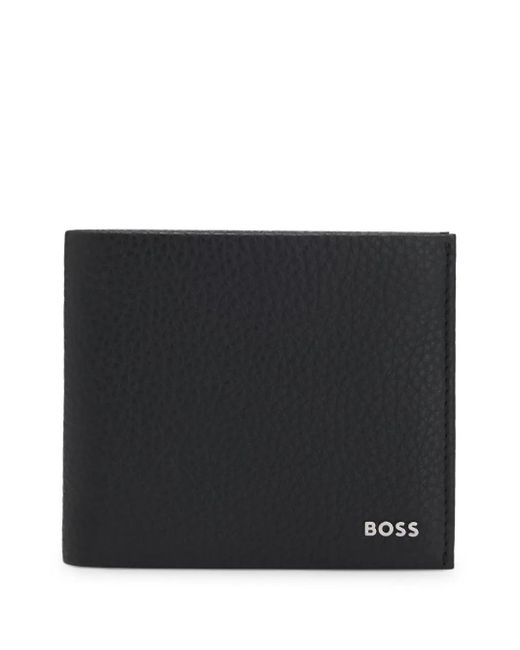 Boss Portemonnaie Aus Strukturiertem Leder in Black für Herren