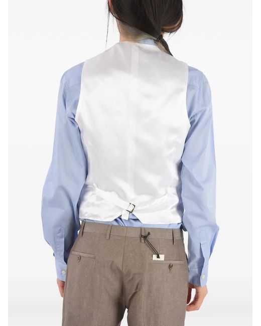 Corneliani Blue Buttoned Waistcoat for men