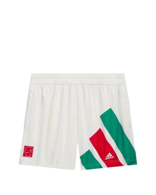 Adidas White X Brain Dead X Disney Football Shorts for men