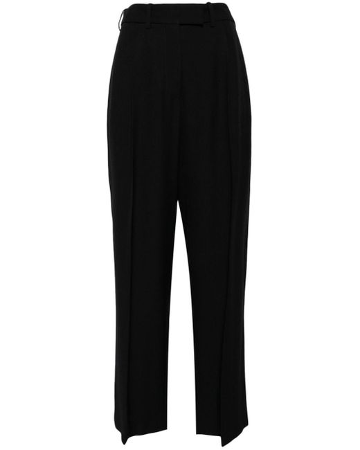 The Row Black High-waisted tailored trousers