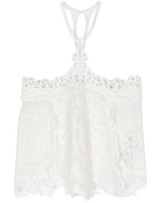 Isabel Marant White Vannel Broderie-anglaise Tank Top