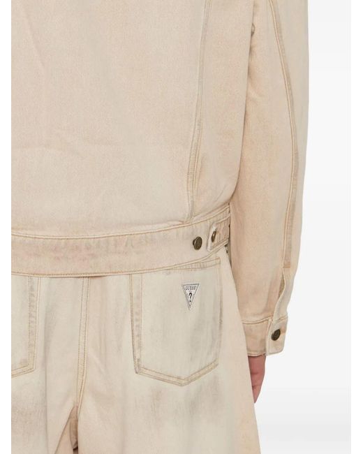 Guess Natural Buttoned Denim Jacket for men