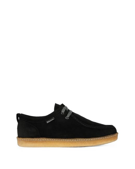 Paul Smith Black Buster Lace-Up Suede Shoes for men