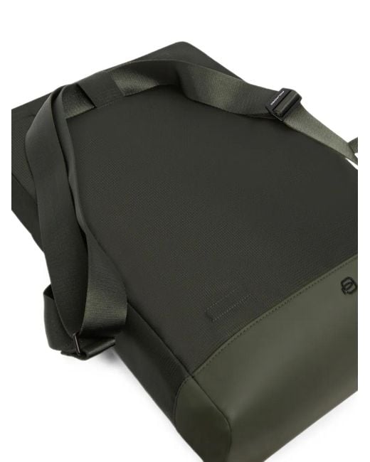 Piquadro Green Convertible 13.3" Logo-Plaque Foldover Laptop Bag for men