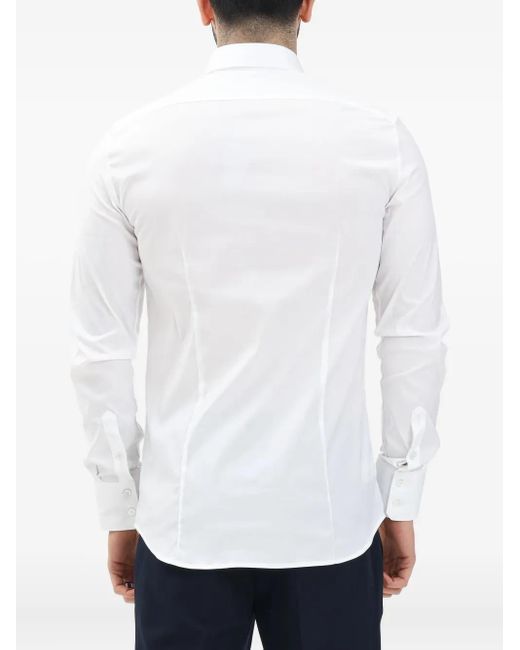 Patrizia Pepe White Long-Sleeve Button-Up Shirt for men