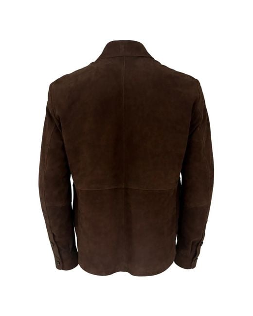 Franzese Collection Brown Stefano De Martino Bonded Jacket for men