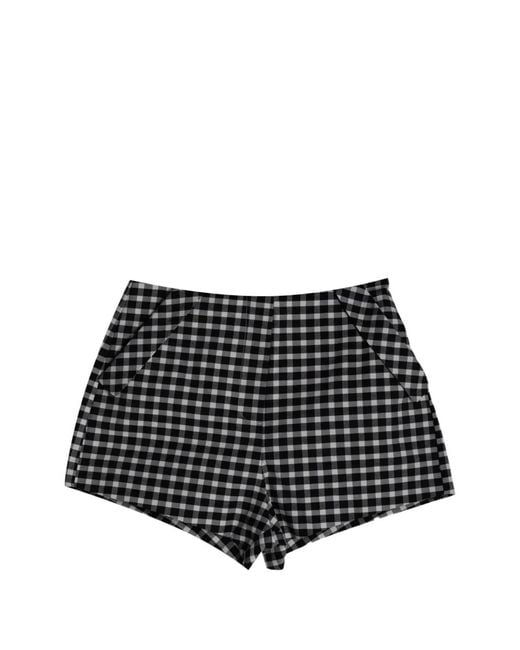 Posse Black Chaira Check Shorts